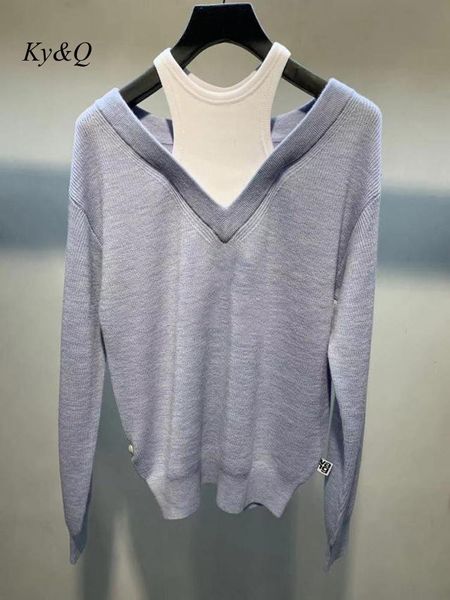 splicing long sleeve halter shoulder pullovers women blue winter clothes hollow out knitted sweaters casual soft fluffy jumpers women's, White;black
splicing long sleeve halter shoulder pullovers women blue winter clothes hollow out knitted sweaters casual soft fluffy jumpers women's, White;black