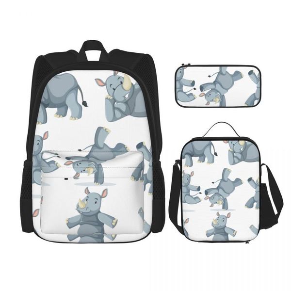 backpack 3pcs/set rhinoceros cartoon character backpacks school bags for boys girls students travel bag casual mochila
backpack 3pcs/set rhinoceros cartoon character backpacks school bags for boys girls students travel bag casual mochila