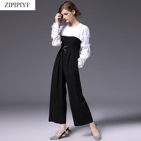 women's jumpsuits & rompers 2021 est spring women casual patchwork jumpsuit with sashes long sleeve o-neck boot cut bodysuit wholesale, Black;white
women's jumpsuits & rompers 2021 est spring women casual patchwork jumpsuit with sashes long sleeve o-neck boot cut bodysuit wholesale, Black;white