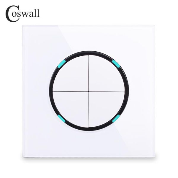smart home control coswall 2021 arrival 4 gang 1 way random click on / off wall light switch with led indicator crystal glass panel
smart home control coswall 2021 arrival 4 gang 1 way random click on / off wall light switch with led indicator crystal glass panel