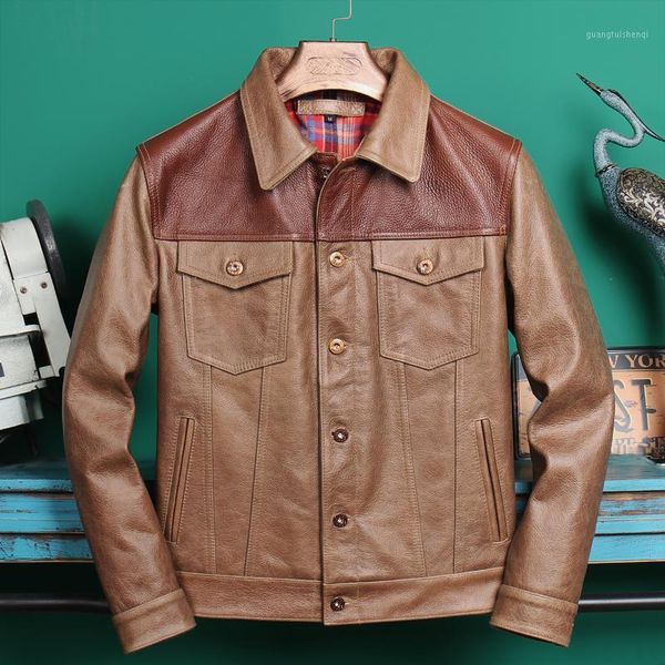 men's leather & faux genuine =cowhide denim casual jacket slim motorcycle suit spring / autumn coat, Black
men's leather & faux genuine =cowhide denim casual jacket slim motorcycle suit spring / autumn coat, Black