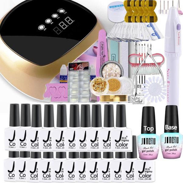 nail art kits manicure set with uv led lamp 52w 22 color gel polish kit sets tools drill machine
nail art kits manicure set with uv led lamp 52w 22 color gel polish kit sets tools drill machine