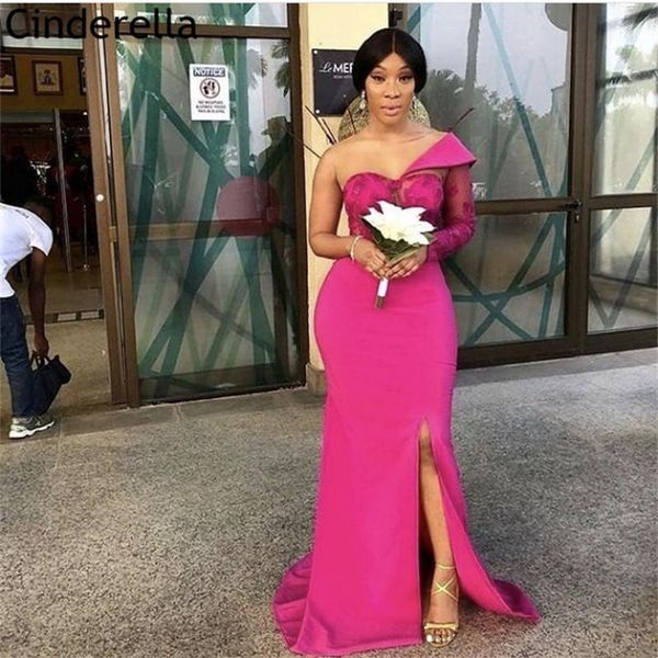 bridesmaid dress one shoulder dresses floor length mermaid sweep train lace applique wedding party, White;pink
bridesmaid dress one shoulder dresses floor length mermaid sweep train lace applique wedding party, White;pink