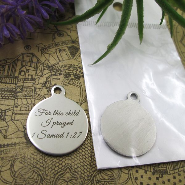 40pcs--stainless steel charms"for this child i prayed 1 samud 1:27" more style choosing diy pendants fo necklace, Bronze;silver
40pcs--stainless steel charms"for this child i prayed 1 samud 1:27" more style choosing diy pendants fo necklace, Bronze;silver