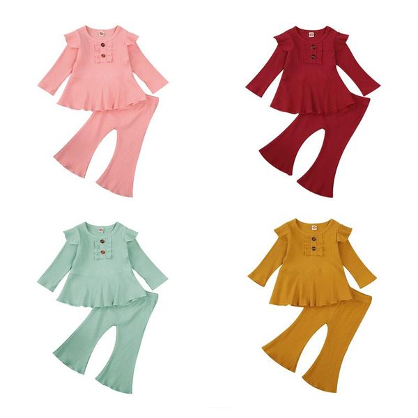 clothing sets wallarenear 0-24m born infant baby girl solid clothes set long sleeve o-neck with ruffle elastic waist flared trousers, White
clothing sets wallarenear 0-24m born infant baby girl solid clothes set long sleeve o-neck with ruffle elastic waist flared trousers, White