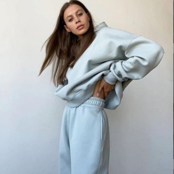 women's two piece pants set autumn and winter 2021 thickened sweater sports leisure leggings sets, White
women's two piece pants set autumn and winter 2021 thickened sweater sports leisure leggings sets, White