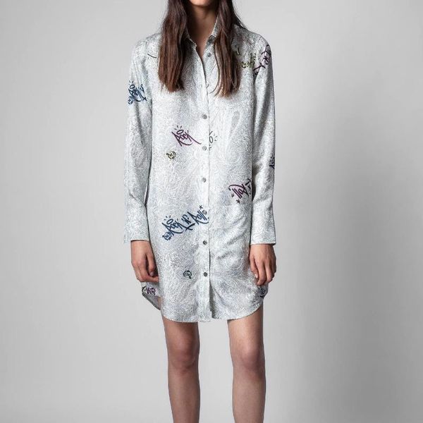 casual dresses 100% silk paisley print long sleeve single breasted vintage ladies turn-down collar mini robe women's shirt dress, Black;gray
casual dresses 100% silk paisley print long sleeve single breasted vintage ladies turn-down collar mini robe women's shirt dress, Black;gray