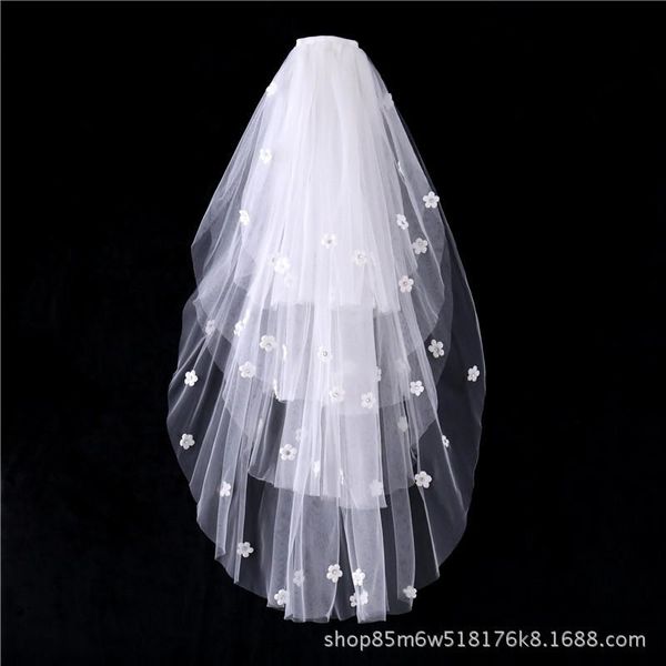 bridal veils bride veil four layers of sticky flowers with hair comb short fluffy shape yarn cathedral wedding licras d mujer blanca, Black
bridal veils bride veil four layers of sticky flowers with hair comb short fluffy shape yarn cathedral wedding licras d mujer blanca, Black