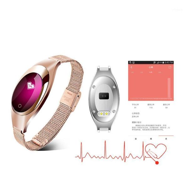 smart wristbands z18 fashion heart rate monitoring step counter sports bracelet1