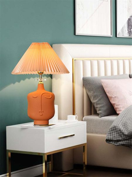 table lamps modern orange frosted ceramic pleated fabric living room bedroom dining study home decoration lighting
table lamps modern orange frosted ceramic pleated fabric living room bedroom dining study home decoration lighting
