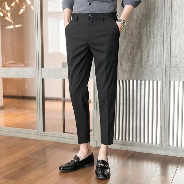 spring and autumn black casual trousers men's trend man go to work small straight leg ninth pants korean version
spring and autumn black casual trousers men's trend man go to work small straight leg ninth pants korean version