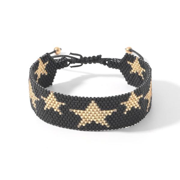 charm bracelets yaukia black bottom gold star miyuki beads bracelet handmade woven bohemian armband pulseras mujer moda fashion 2021 jewelry, Golden;silver
charm bracelets yaukia black bottom gold star miyuki beads bracelet handmade woven bohemian armband pulseras mujer moda fashion 2021 jewelry, Golden;silver