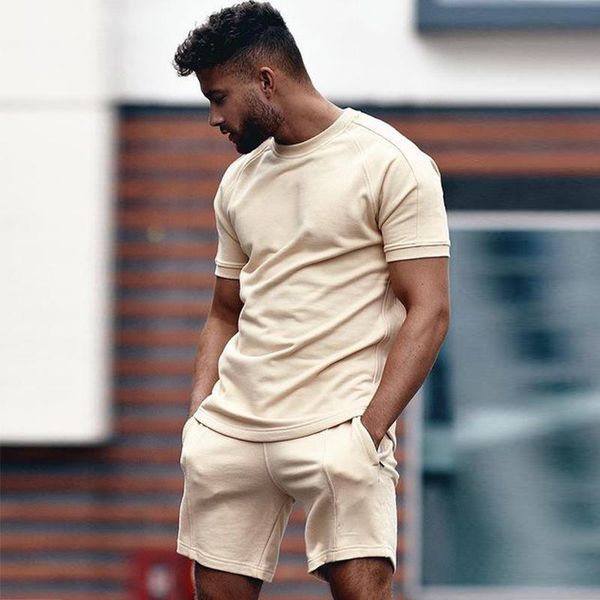 men's tracksuits sports mens solid tracksuit o-neck t shirt and drawstring shorts outfits 2021 summer casual two piece set men fashion, Gray
men's tracksuits sports mens solid tracksuit o-neck t shirt and drawstring shorts outfits 2021 summer casual two piece set men fashion, Gray