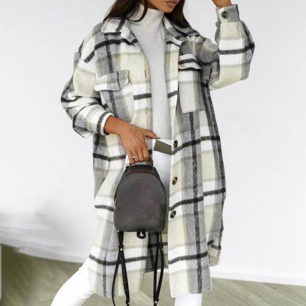 women's trench coats 2021 winter checked women jacket down overcoat warm plaid long coat oversize thick woolen blends female streetwear, Tan;black
women's trench coats 2021 winter checked women jacket down overcoat warm plaid long coat oversize thick woolen blends female streetwear, Tan;black