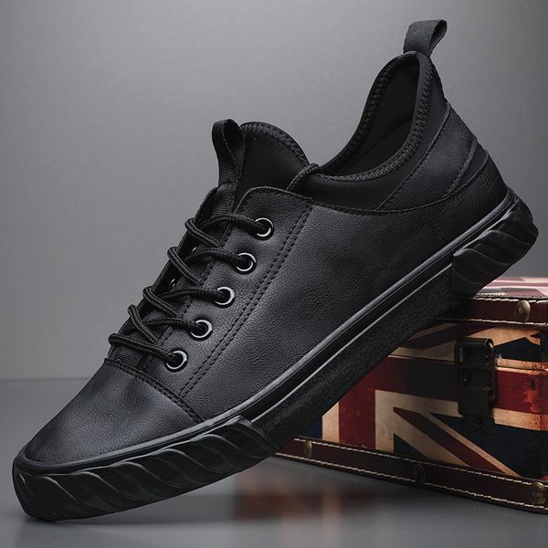 new designer men leather casual shoes spring autumn fashion lace-up loafers trend cool leisure flat shoes, Black
new designer men leather casual shoes spring autumn fashion lace-up loafers trend cool leisure flat shoes, Black