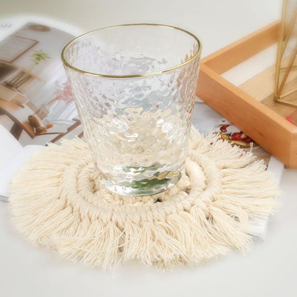 table runner 1pcs round handmade tassel cup pad kitchen bar cotton rope braid mug mat for home decor accessories solid color
table runner 1pcs round handmade tassel cup pad kitchen bar cotton rope braid mug mat for home decor accessories solid color
