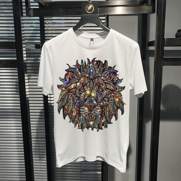 men's t-shirts european fashion male brand diamond lion design shirt summer hip-hop 100% cotton short sleeve 1enw, White;black
men's t-shirts european fashion male brand diamond lion design shirt summer hip-hop 100% cotton short sleeve 1enw, White;black