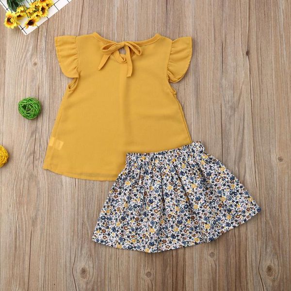 summer clothing toddler kid baby girl clothes set yellow chiffon ruffle +floral print skirt 2pcs outfits 1-5y sets, White
summer clothing toddler kid baby girl clothes set yellow chiffon ruffle +floral print skirt 2pcs outfits 1-5y sets, White