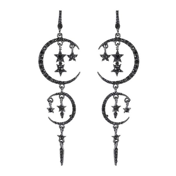 women fashion dangle drop ear stud earrings romantic flashing diamonds star and moon for party gift jewelry & chandelier, Silver
women fashion dangle drop ear stud earrings romantic flashing diamonds star and moon for party gift jewelry & chandelier, Silver