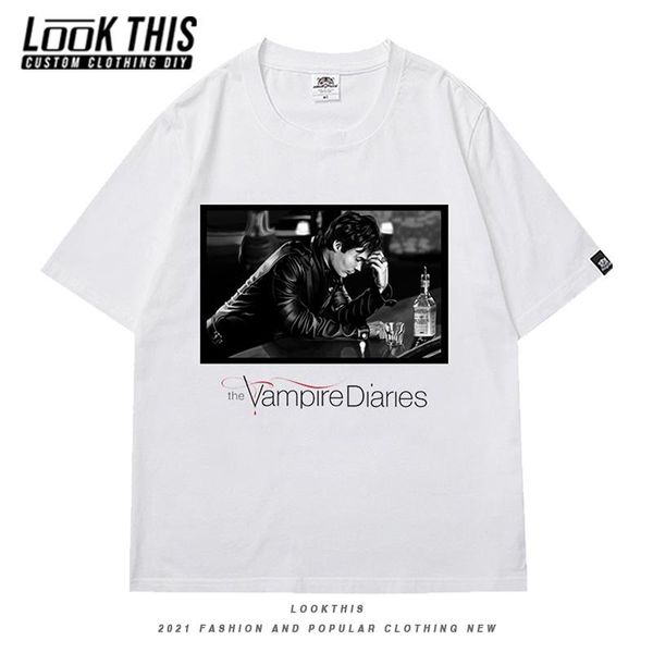 women's t-shirt 90s loose tees the vampire diaries dark girls womens oversize harajuku print streetwear female teen street, White
women's t-shirt 90s loose tees the vampire diaries dark girls womens oversize harajuku print streetwear female teen street, White