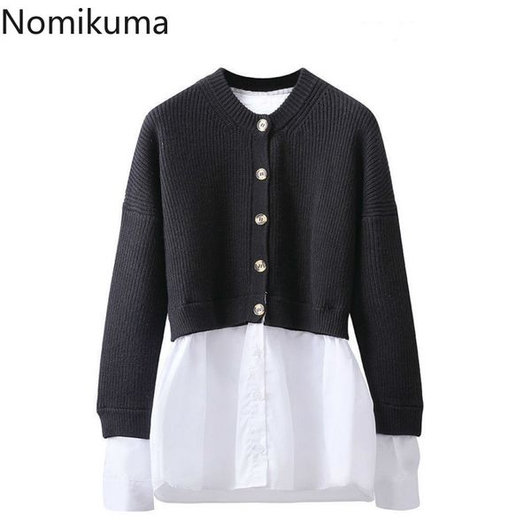 nomikuma blouse patchwork knitwear coat women autumn winter sweater coat causal long sleeve o-neck knitted cardigan 6d622 210427, White
nomikuma blouse patchwork knitwear coat women autumn winter sweater coat causal long sleeve o-neck knitted cardigan 6d622 210427, White