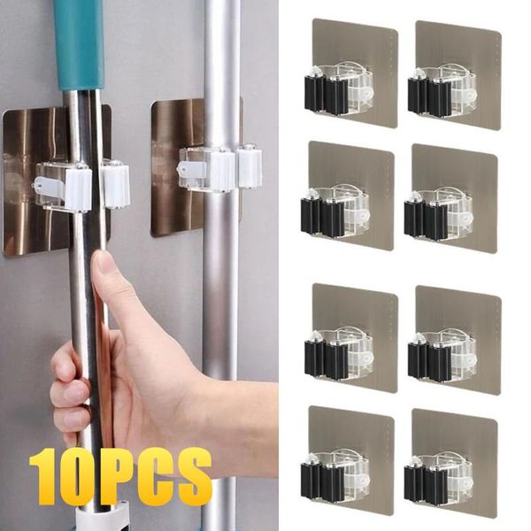 hooks & rails 1/2/4/10pcs kitchen bathroom adhesive multi-purpose wall mounted mop organizer holder rackbrush broom hanger strong
hooks & rails 1/2/4/10pcs kitchen bathroom adhesive multi-purpose wall mounted mop organizer holder rackbrush broom hanger strong