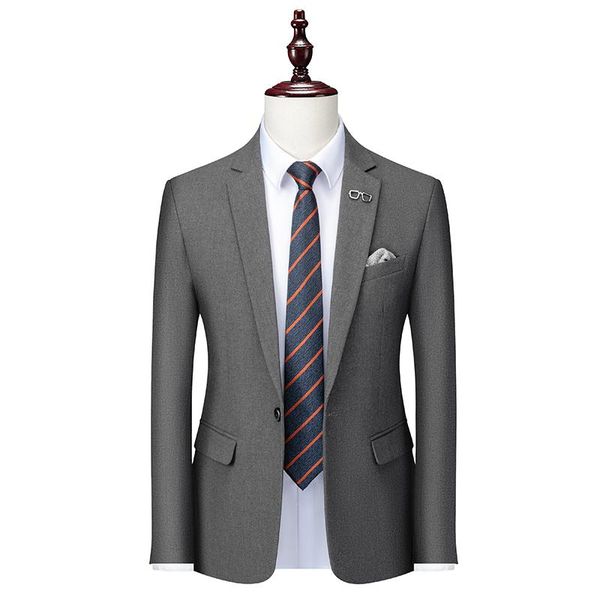 men's suits & blazers 2021 brand clothing casual blazer men jackets solid color single button lapel slim suit outwear veste, White;black
men's suits & blazers 2021 brand clothing casual blazer men jackets solid color single button lapel slim suit outwear veste, White;black