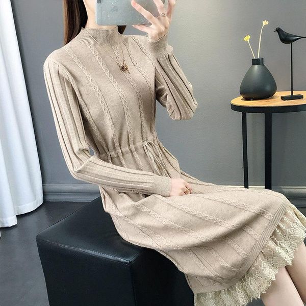 casual dresses lace knit bottoming shirt dress women autumn and winter long paragraph fashion up sweater vestido, Black;gray
casual dresses lace knit bottoming shirt dress women autumn and winter long paragraph fashion up sweater vestido, Black;gray