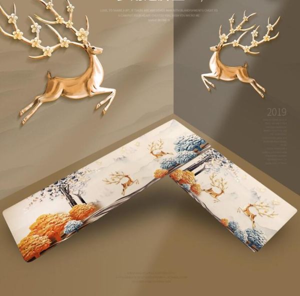 carpets pu hallway rug xmas elk printed floor mat kitchen carpet welcome entrance doormat water absorption bathroom tapete