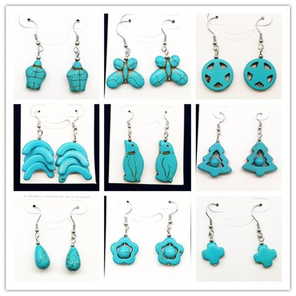 (min. order is $10) 1pair turquoises mixed shape pendant beads earring choose your like dangle & chandelier, Silver
(min. order is $10) 1pair turquoises mixed shape pendant beads earring choose your like dangle & chandelier, Silver