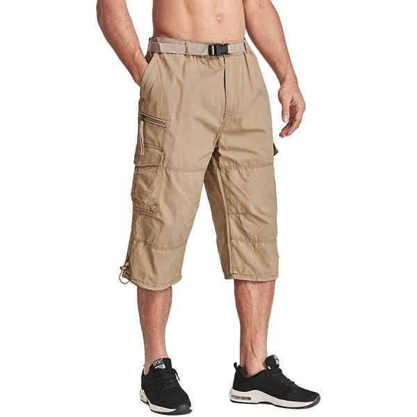 men's shorts 3/4 cargo work pants mens military tactical army outdoor multi-pockets elastic waist bottoms summer casual, White;black
men's shorts 3/4 cargo work pants mens military tactical army outdoor multi-pockets elastic waist bottoms summer casual, White;black