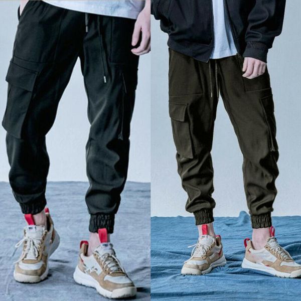 men's casual pant sports solid loose pocket pencil pants elastic waist stretchy, Black
men's casual pant sports solid loose pocket pencil pants elastic waist stretchy, Black
