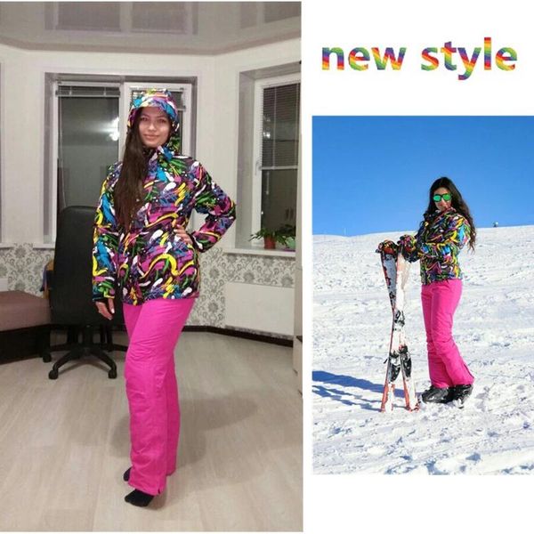 skiing suits -30 women's skis sets snowboard wear waterproof windproof winter ski jackets + pendant strap snow pants for girls
skiing suits -30 women's skis sets snowboard wear waterproof windproof winter ski jackets + pendant strap snow pants for girls