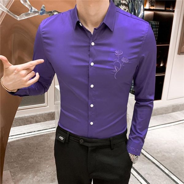 business casual embroidery shirt male white black purple red long sleeve,fashion camisa men's dress shirts
business casual embroidery shirt male white black purple red long sleeve,fashion camisa men's dress shirts