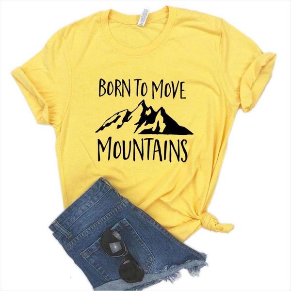 born to move mountains print womens short sleeve o neck loose ladies causal tee, White
born to move mountains print womens short sleeve o neck loose ladies causal tee, White
