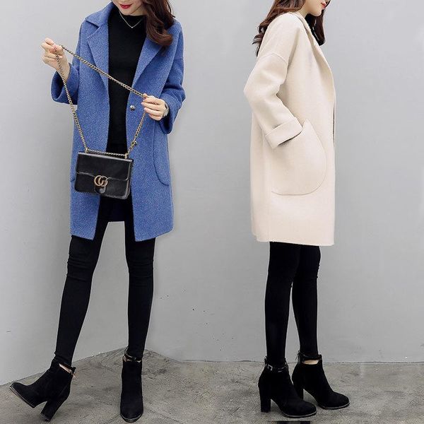 jacket women coat women's spring and autumn beige woolen veste manteau femme wool & blends, Black
jacket women coat women's spring and autumn beige woolen veste manteau femme wool & blends, Black