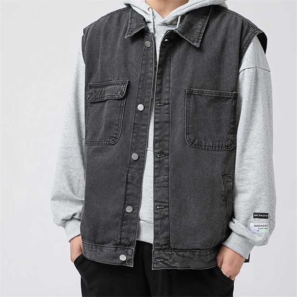 denim vest men's jacket cotton clothing spring summer fashion waistcoat male casual jeans vintage jacket korean coats 211105, Black;white
denim vest men's jacket cotton clothing spring summer fashion waistcoat male casual jeans vintage jacket korean coats 211105, Black;white