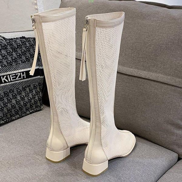 boots summer fashion boots, women's shoes, mesh long legs, high heels, zipper inner hollow sandals thigh flat, Black
boots summer fashion boots, women's shoes, mesh long legs, high heels, zipper inner hollow sandals thigh flat, Black