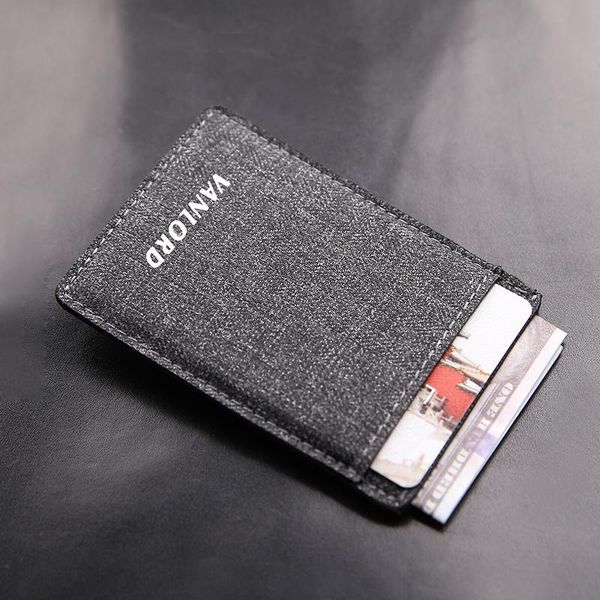 card holders denim ultra thin bag manual personalized cover business men's youth fashion trend holder, Brown;gray
card holders denim ultra thin bag manual personalized cover business men's youth fashion trend holder, Brown;gray