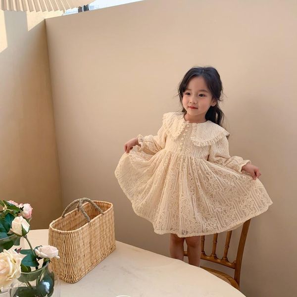 spring cute lace floral embroidery dress for kids girls turndown collar long sleeve princess dresses party clothing girl's, Red;yellow
spring cute lace floral embroidery dress for kids girls turndown collar long sleeve princess dresses party clothing girl's, Red;yellow
