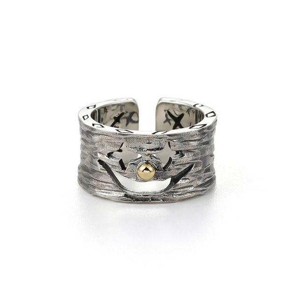 cluster rings handmade clown silver ring male fashion personality hollow hammer pattern wide opening retro single, Golden;silver
cluster rings handmade clown silver ring male fashion personality hollow hammer pattern wide opening retro single, Golden;silver