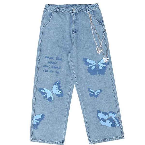 men's pants hip hop washed jeans men streetwear butterfly chain baggy loose 2021 harajuku oversize joggers trousers, Black
men's pants hip hop washed jeans men streetwear butterfly chain baggy loose 2021 harajuku oversize joggers trousers, Black