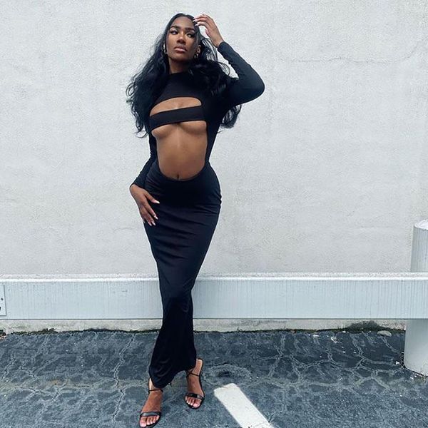casual dresses women wrapped dress long sleeve hollow out bandage solid color party slimming elastic midi 2021 fall, Black;gray
casual dresses women wrapped dress long sleeve hollow out bandage solid color party slimming elastic midi 2021 fall, Black;gray