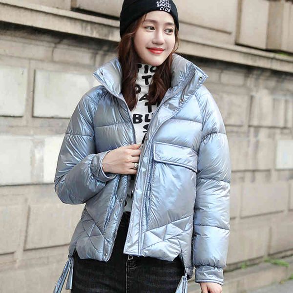 women's wool & blends bright down cotton-padded jacket coat winter ladies loose fashion casual ins wind bread clothing cotton, Black
women's wool & blends bright down cotton-padded jacket coat winter ladies loose fashion casual ins wind bread clothing cotton, Black