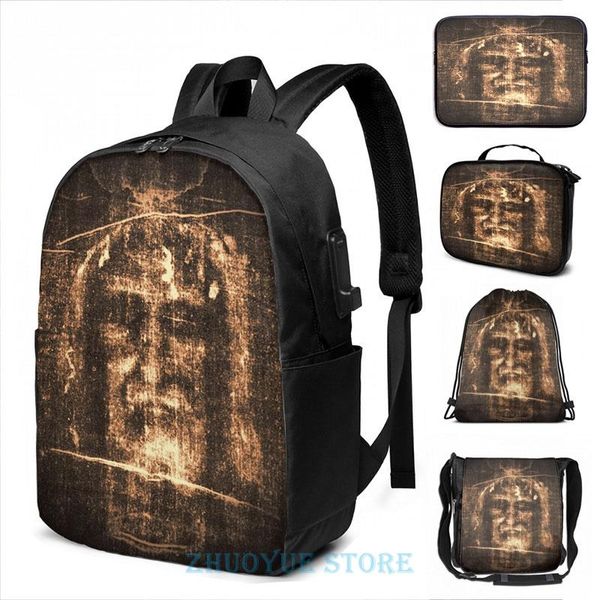 backpack funny graphic print jesus shroud of turin usb charge men school bags women bag travel laptop
backpack funny graphic print jesus shroud of turin usb charge men school bags women bag travel laptop