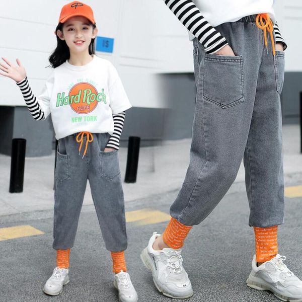 autumn girls pants kids denim children jeans teenager beam foot trousers 3-12 years, Blue
autumn girls pants kids denim children jeans teenager beam foot trousers 3-12 years, Blue