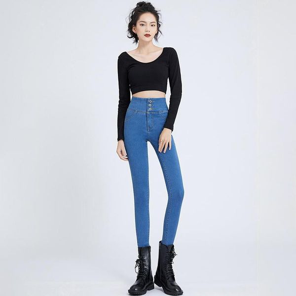 women's jeans spring autumn high waist women plus size skinny denim pants 2021 fashion springy lift hip button lady streetwear trousers, Blue
women's jeans spring autumn high waist women plus size skinny denim pants 2021 fashion springy lift hip button lady streetwear trousers, Blue