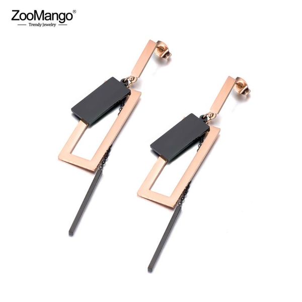 zoomango bohemia titanium steel geometric square tassel earrings fashion black/rose gold dangle for women ze19163 & chandelier, Silver
zoomango bohemia titanium steel geometric square tassel earrings fashion black/rose gold dangle for women ze19163 & chandelier, Silver