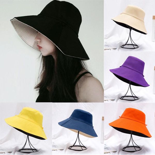cloches spring summer hats for women double side bucket hat korean fashion candy color sunscreen outdoor fishman beach cap, Blue;gray
cloches spring summer hats for women double side bucket hat korean fashion candy color sunscreen outdoor fishman beach cap, Blue;gray