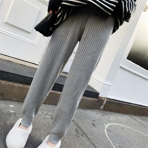 women's pants & capris 2021 knitted high waist women harem trousers solid peg leg casual drawstring harajuku winter warm workwear carro, Black;white
women's pants & capris 2021 knitted high waist women harem trousers solid peg leg casual drawstring harajuku winter warm workwear carro, Black;white